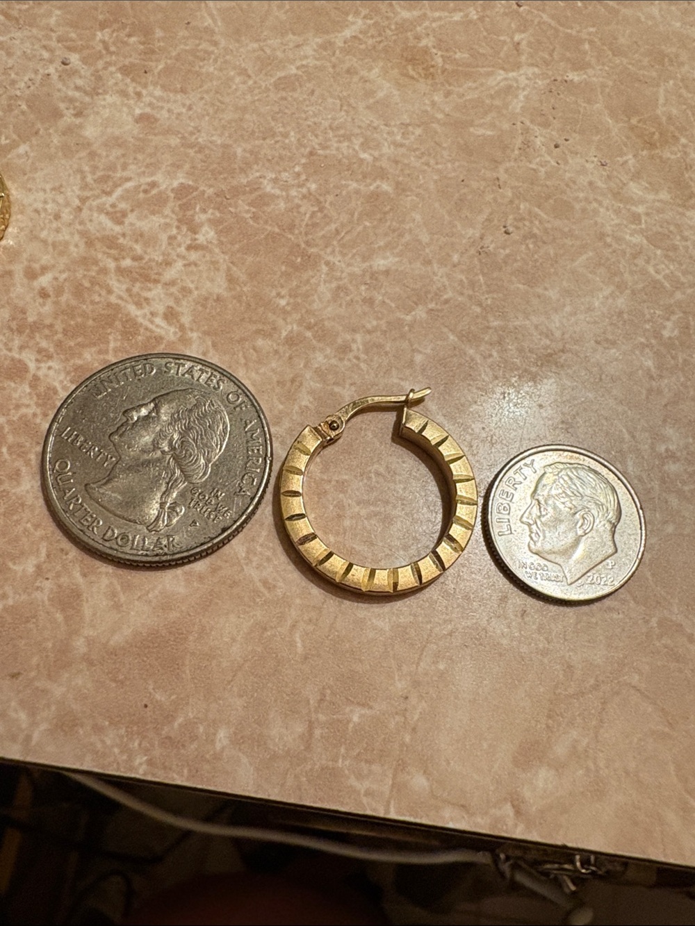 14KT Gold Hoops - Picture 7 of 7